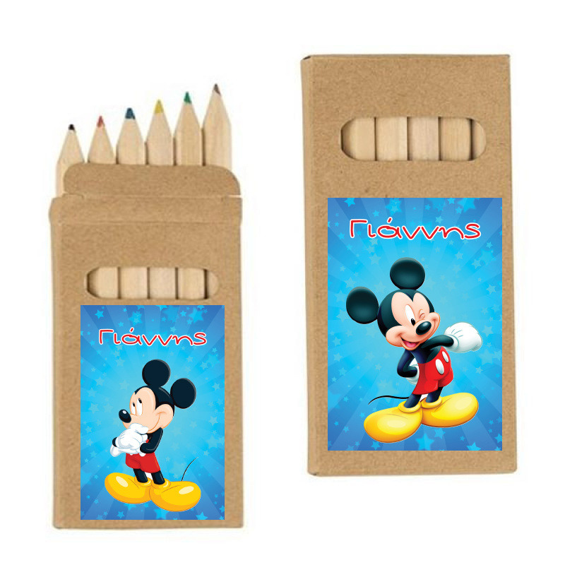 Ξυλομπογιές Mickey με όνομα