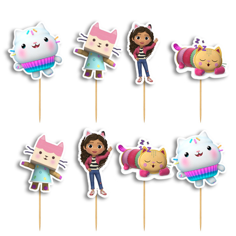 Cupcake toppers Gabby's Dollhouse 10cm / 8τμχ