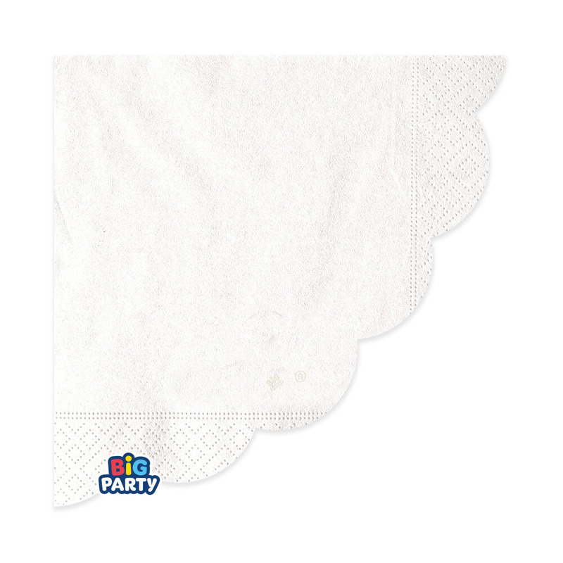 Χαρτοπετσέτες φαγητού Λευκές Κυματιστές /16 τεμ