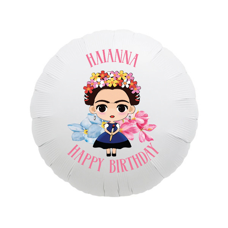Μπαλόνι Φόιλ Frida Kahlo 17″ με όνομα / 43cm
