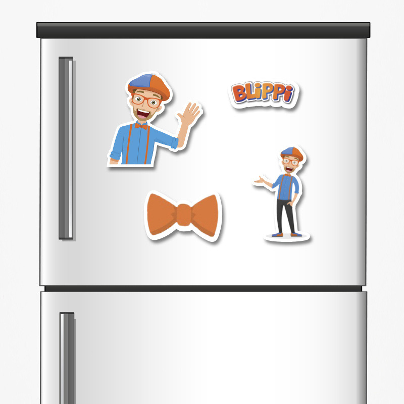 Ξύλινα μαγνητάκια Blippi 5cm/ 4τμχ