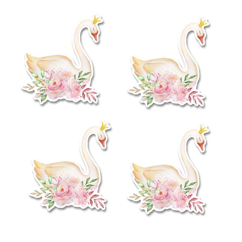 Αυτοκόλλητα Κύκνος 10cm / 8τμχ