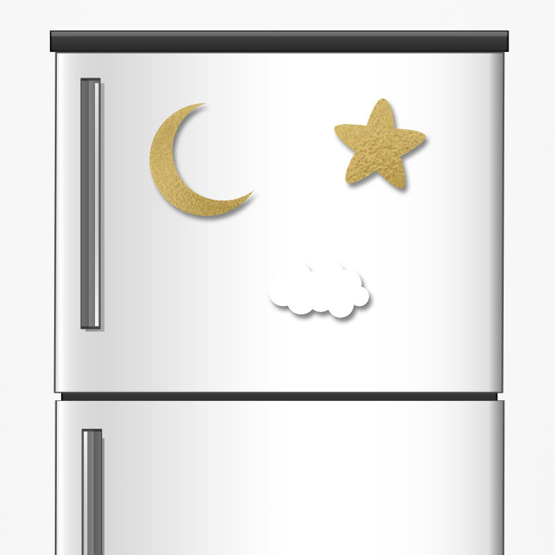 Ξύλινα μαγνητάκια Little Star 5cm/ 4τμχ