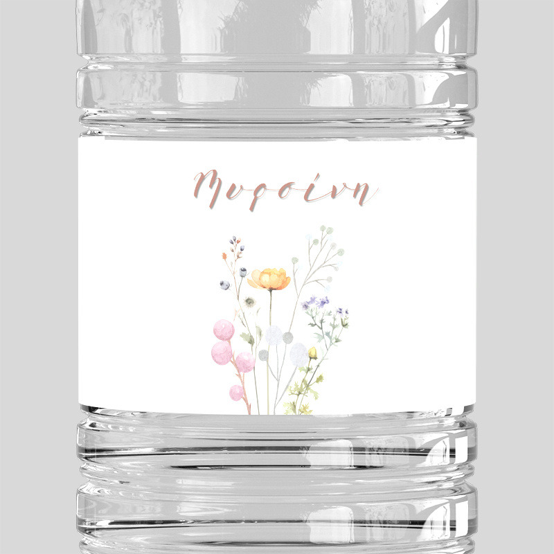 Ετικέτες νερού με όνομα Floral Pastel / 8 τμχ