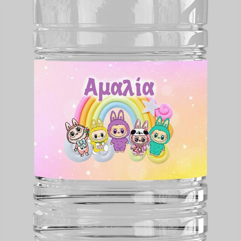 Ετικέτες νερού με όνομα Labubu / 8 τμχ