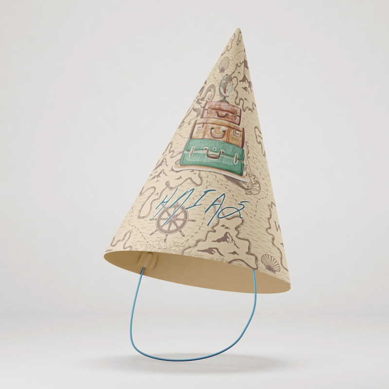 Καπελάκια πάρτυ με όνομα Ταξίδια / 8τμχ