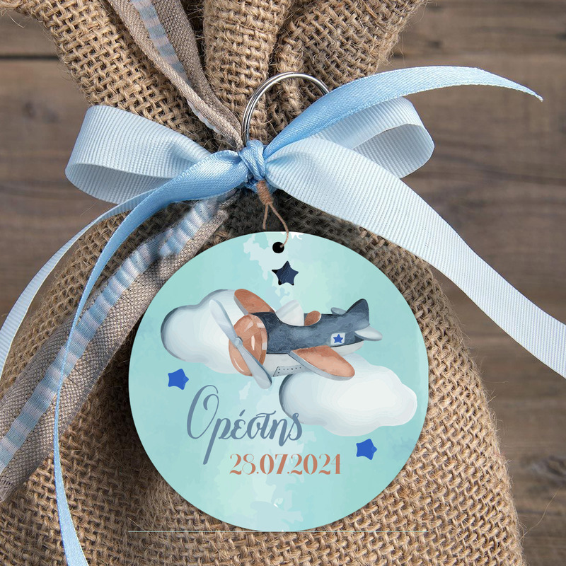 Ξύλινη φιγούρα Αεροπλάνο Vintage για μπομπονιέρα