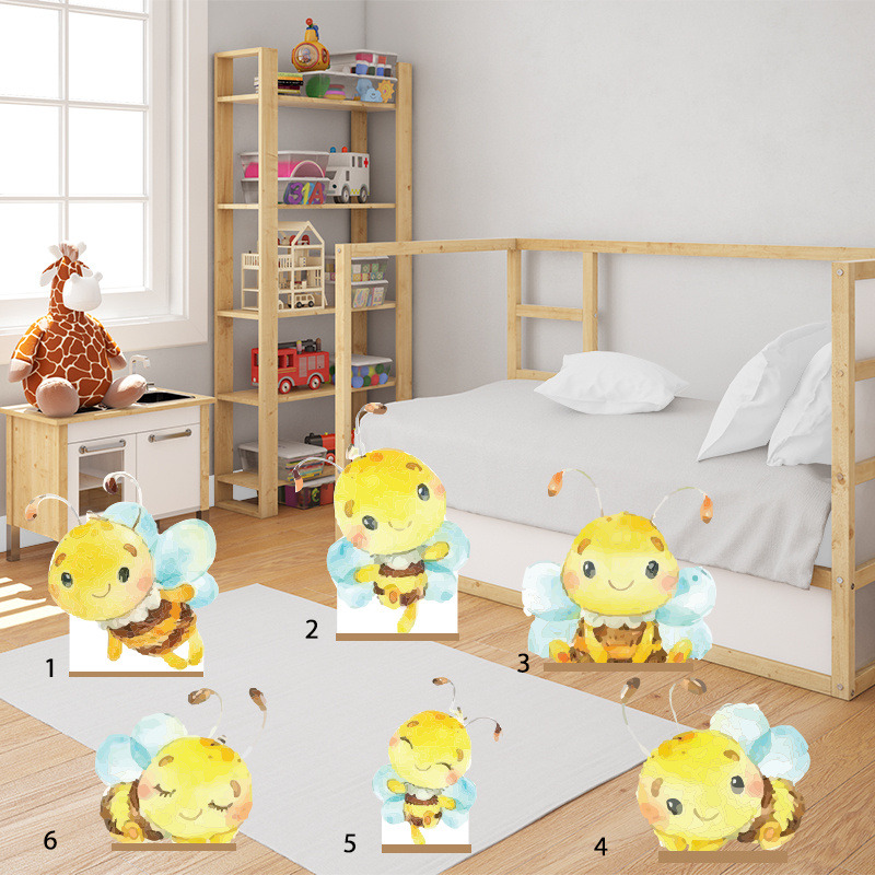 Διακοσμητική φιγούρα Μέλισσα 50cm Ξύλινη με βάση/1 τμχ