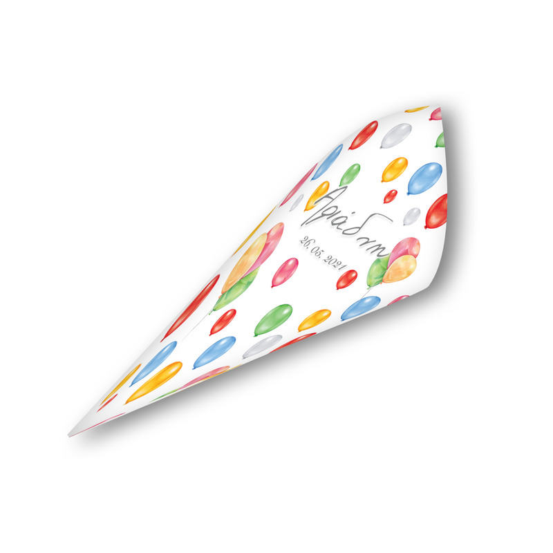 Χωνάκια για ζαχαρωτά με όνομα Happy Birthday Pastel