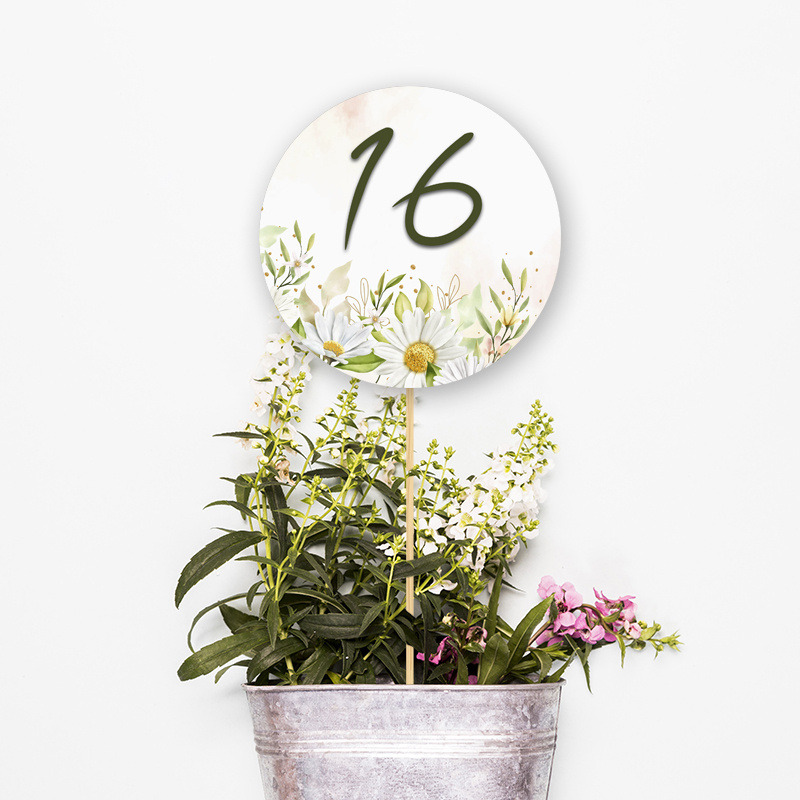 Αρίθμηση τραπεζιού Μαργαρίτα κύκλος 13cm