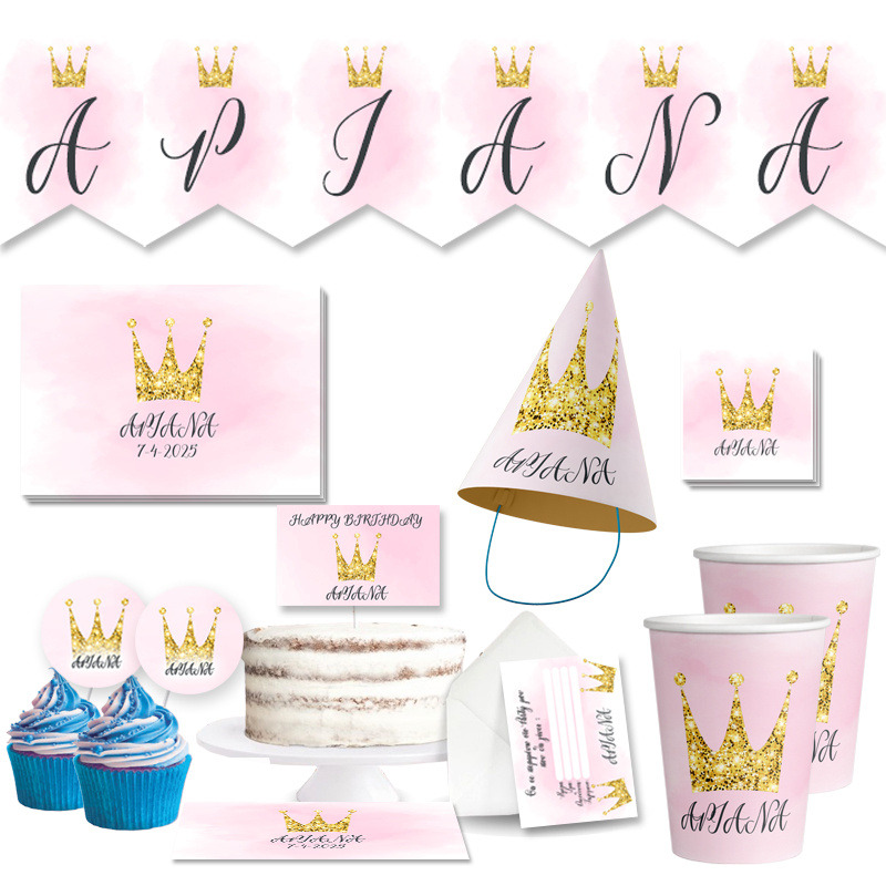 Σετ πάρτυ με όνομα Κορώνα XL/8 ατόμων