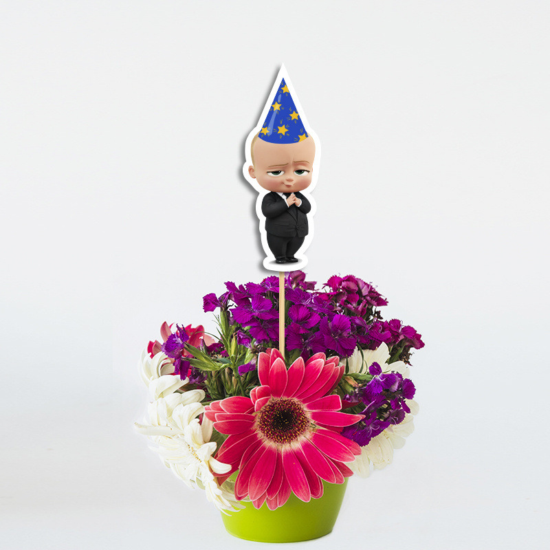 Διακοσμητικό Τοππερ Baby Boss χάρτινο για τον Μπουφέ/ 20cm