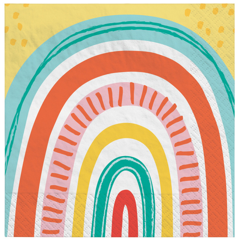Χαρτοπετσέτες Φαγητού Retro Rainbow / 16 τεμ.