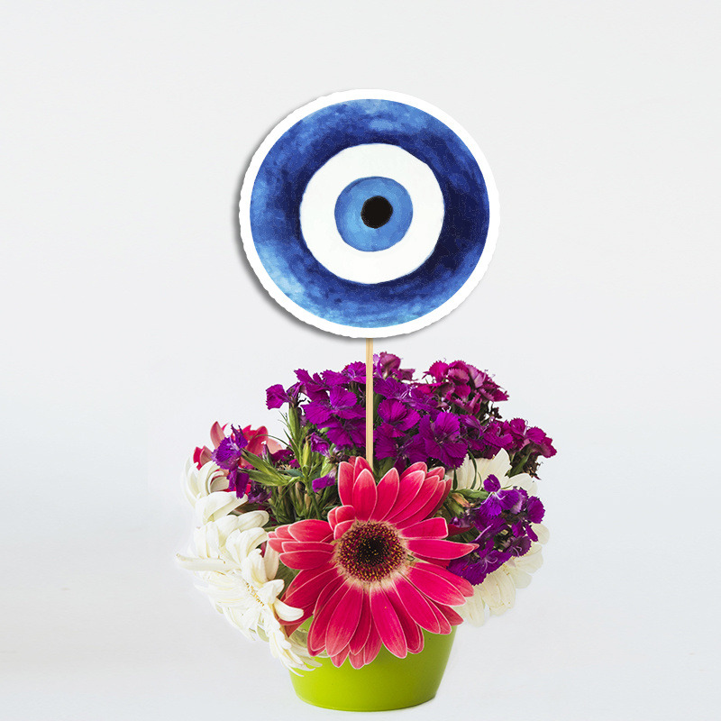 Διακοσμητικό Τοππερ Μάτι Αγόρι χάρτινο για το τραπέζι/ 20cm