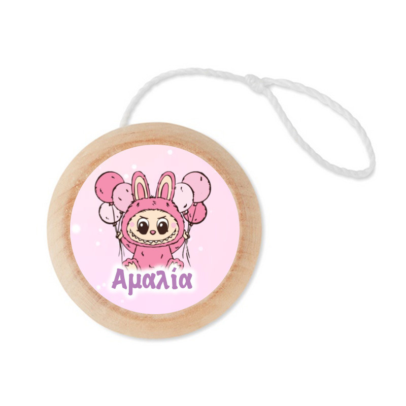 Ξύλινο Γιο – Γιο με όνομα Labubu