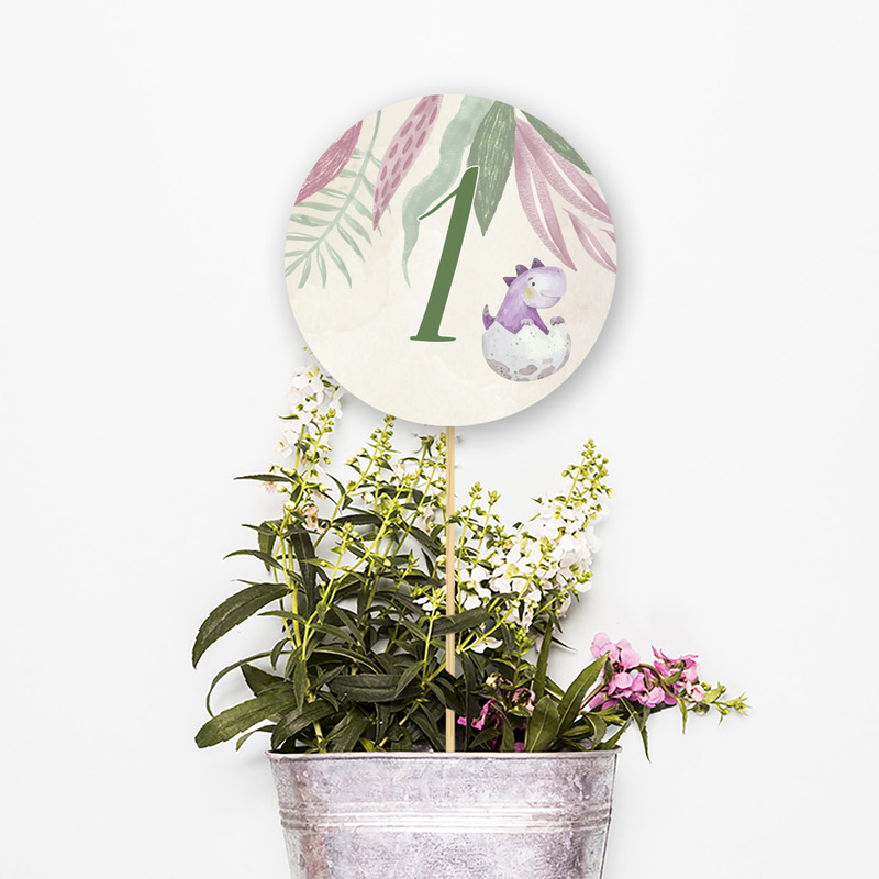 Αρίθμηση τραπεζιού Baby Dino κύκλος 13cm