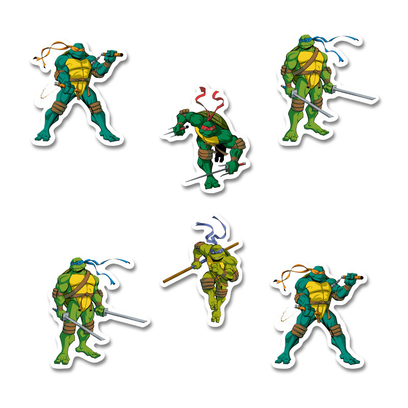 Αυτοκόλλητα Χελωνονιντζάκια 5cm / 8τμχ