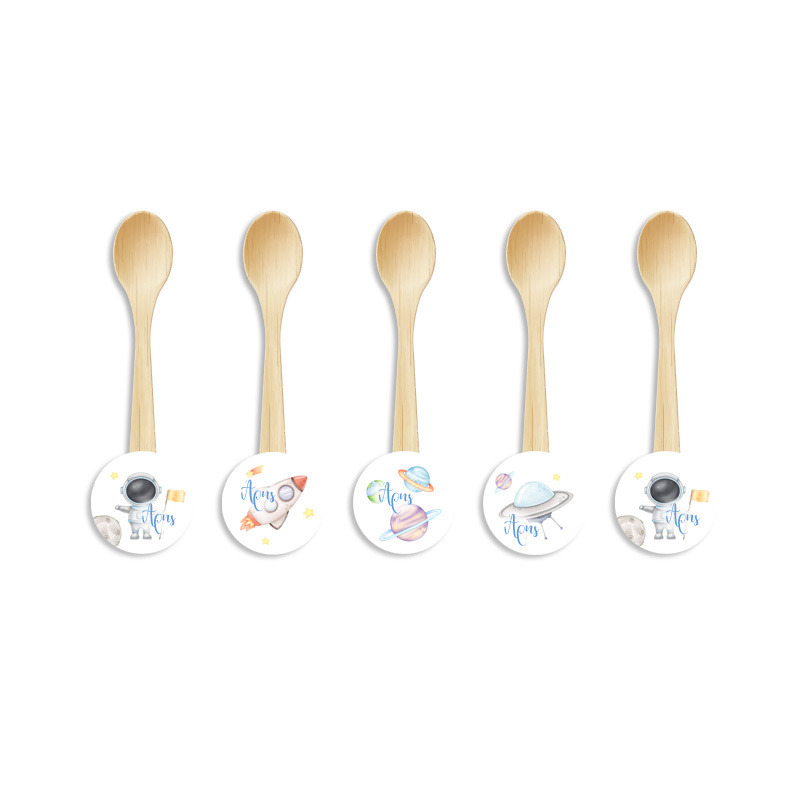 Ξύλινα Κουταλάκια με όνομα Αστροναύτης / 8τμχ