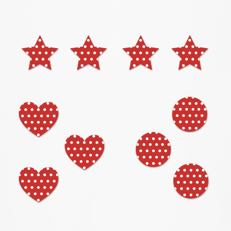 Ξύλινα διακοσμητικά Miraculous LadyBug Pattern mix/ 10τμχ(2cm)