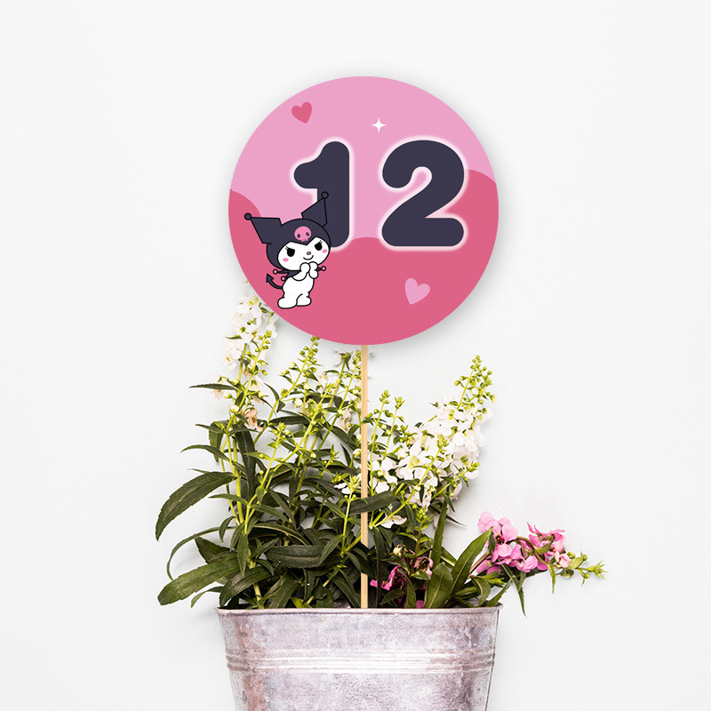 Αρίθμηση τραπεζιού Kuromi κύκλος 13cm