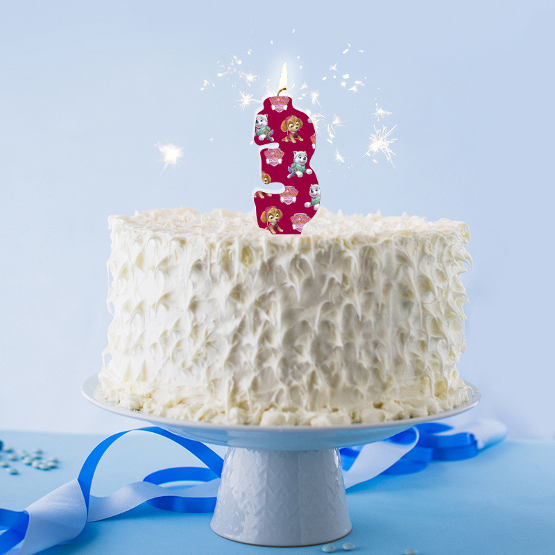 Κερί Νούμερο 3 Paw Patrol Girl