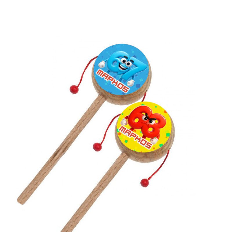 Ξύλινο Τυμπανάκι με όνομα 67 & Brainrot