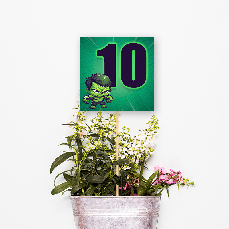 Αρίθμηση τραπεζιού Baby Hulk τετράγωνο