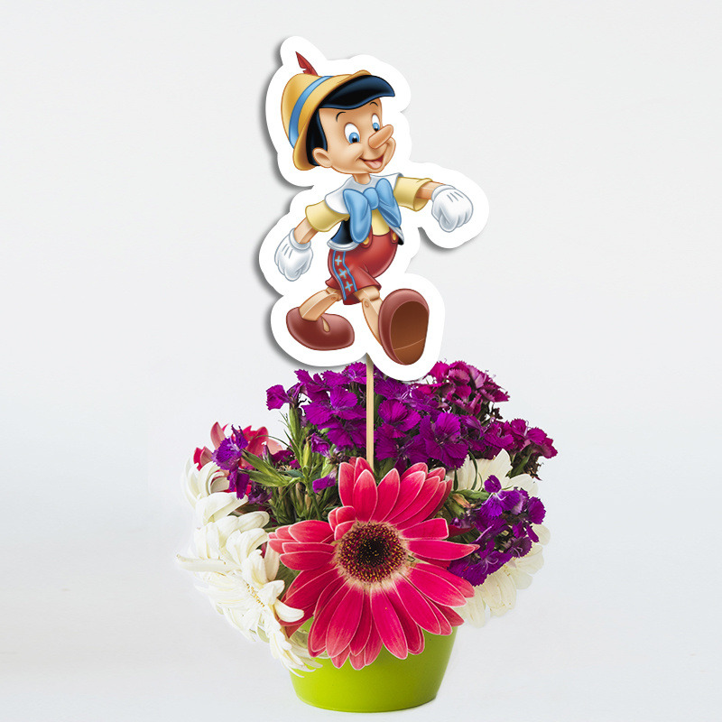 Διακοσμητικό Τοππερ Πινόκιο χάρτινο για τον Μπουφέ/ 20cm