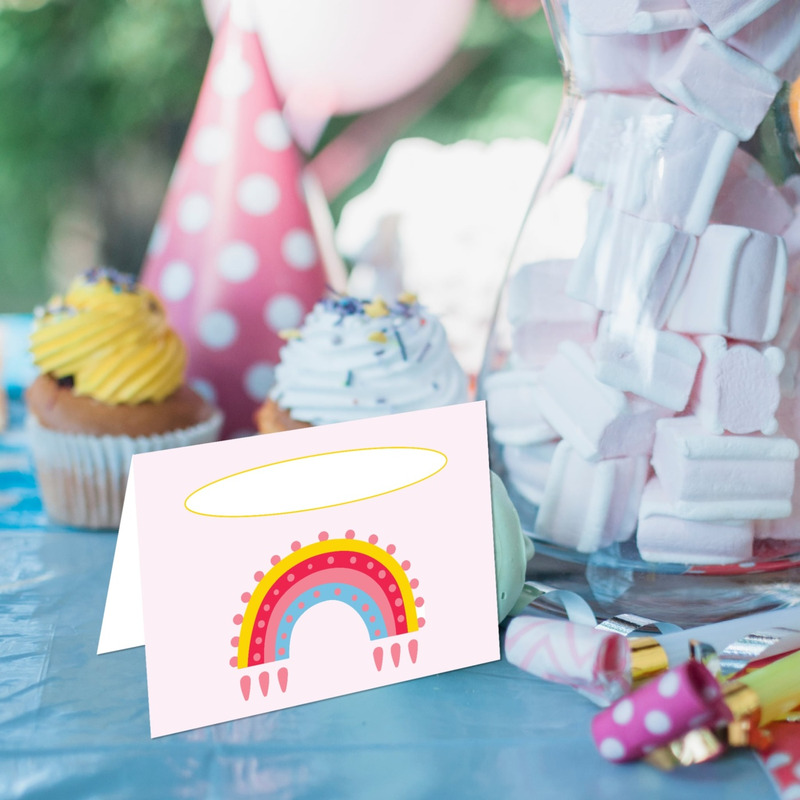 Καρτελάκι Μπουφέ Rainbow/ 6τμχ