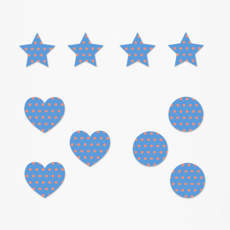 Ξύλινα διακοσμητικά Αστροναύτης Pattern mix/ 10τμχ(2cm)