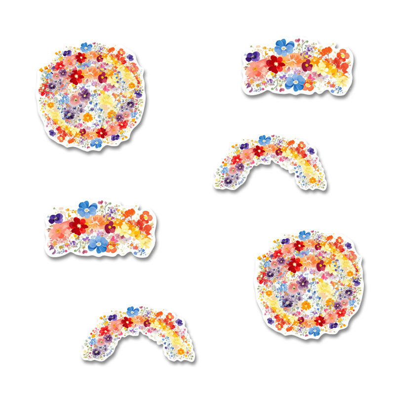 Αυτοκόλλητα Floral 5cm / 8τμχ