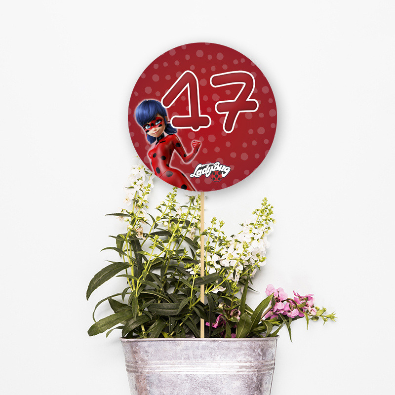 Αρίθμηση τραπεζιού Miraculous LadyBug κύκλος 13cm