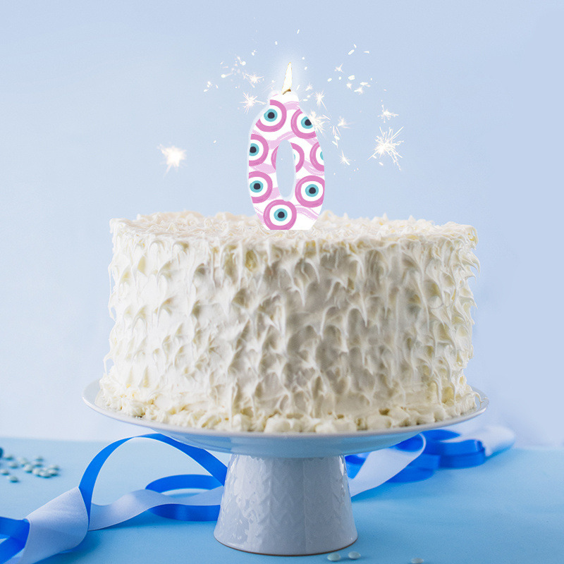 Κερί Νούμερο 0 Μάτι για Κορίτσι