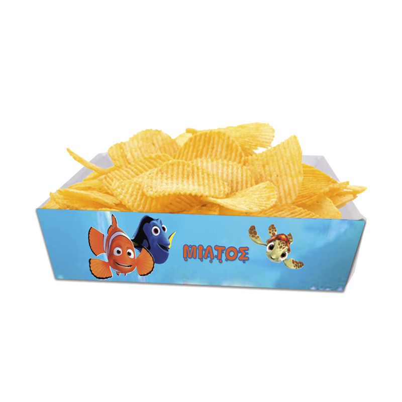 Κουτάκια για πατατάκια Nemo με όνομα 8τμχ/ 15cmx10cmx4cm