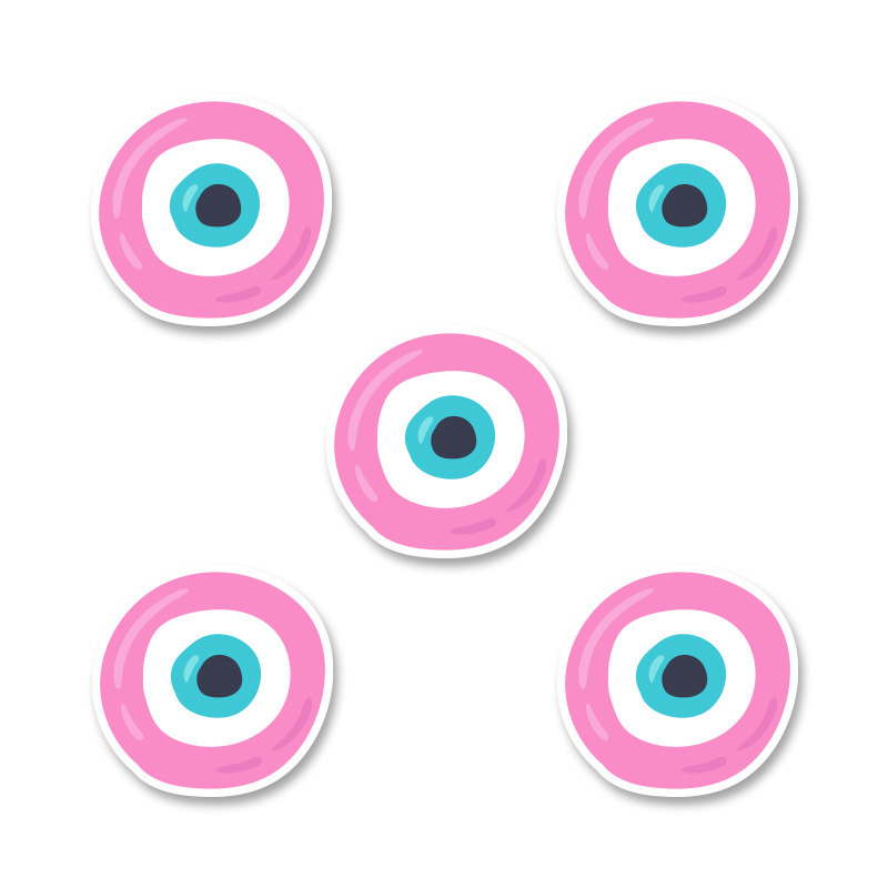 Αυτοκόλλητα Μάτι Κορίτσι 5cm / 8τμχ