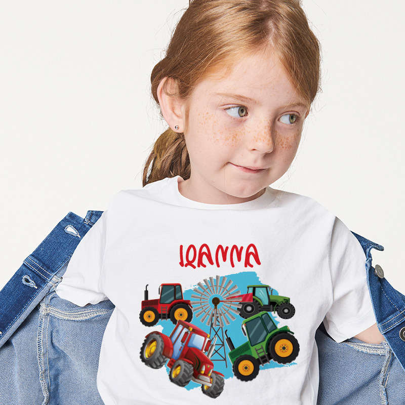 Παιδικό T-shirt Ο Μικρός Τρακτεράκιας για κορίτσι με όνομα