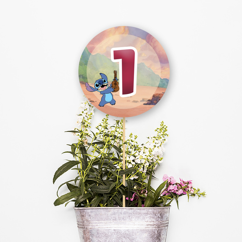 Αρίθμηση τραπεζιού Lilo & Stitch κύκλος 13cm