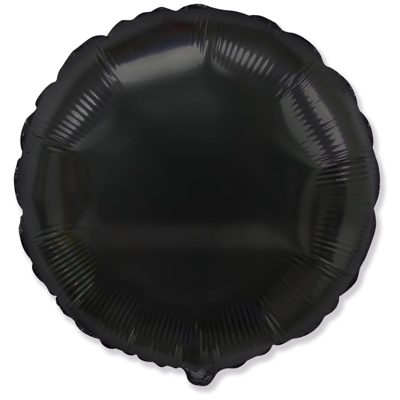Μπαλόνι Φοιλ 18 Στρογγυλό - Μαύρο / 46 εκ ασυσκεύαστο