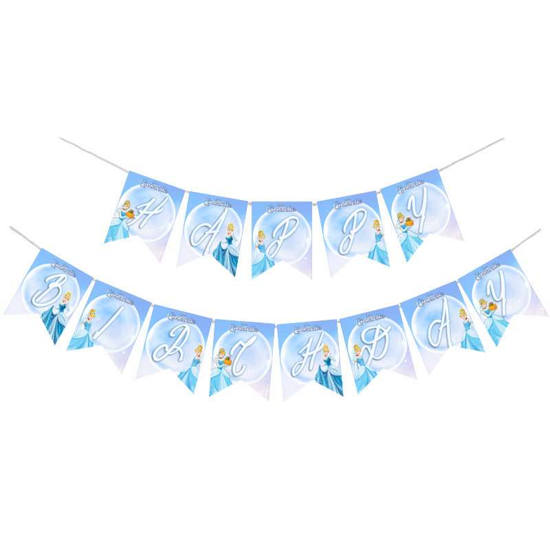 Γιρλάντα Γράμματα Σταχτοπούτα Happy Birthday