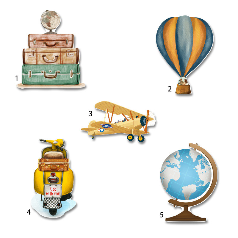 Διακοσμητική φιγούρα Ταξίδια 10cm Ξύλινη/1τμχ