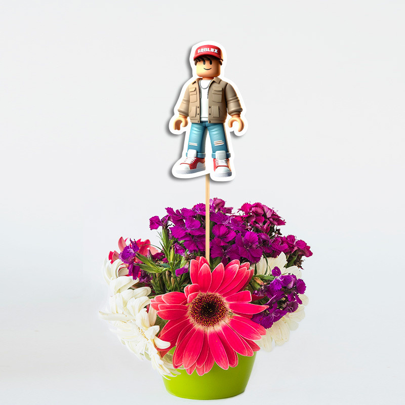 Διακοσμητικό Τοππερ Roblox χάρτινο για το τραπέζι/ 20cm