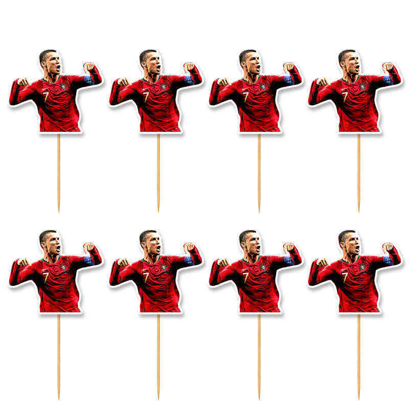 Cupcake toppers Ronaldo 10cm / 8τμχ