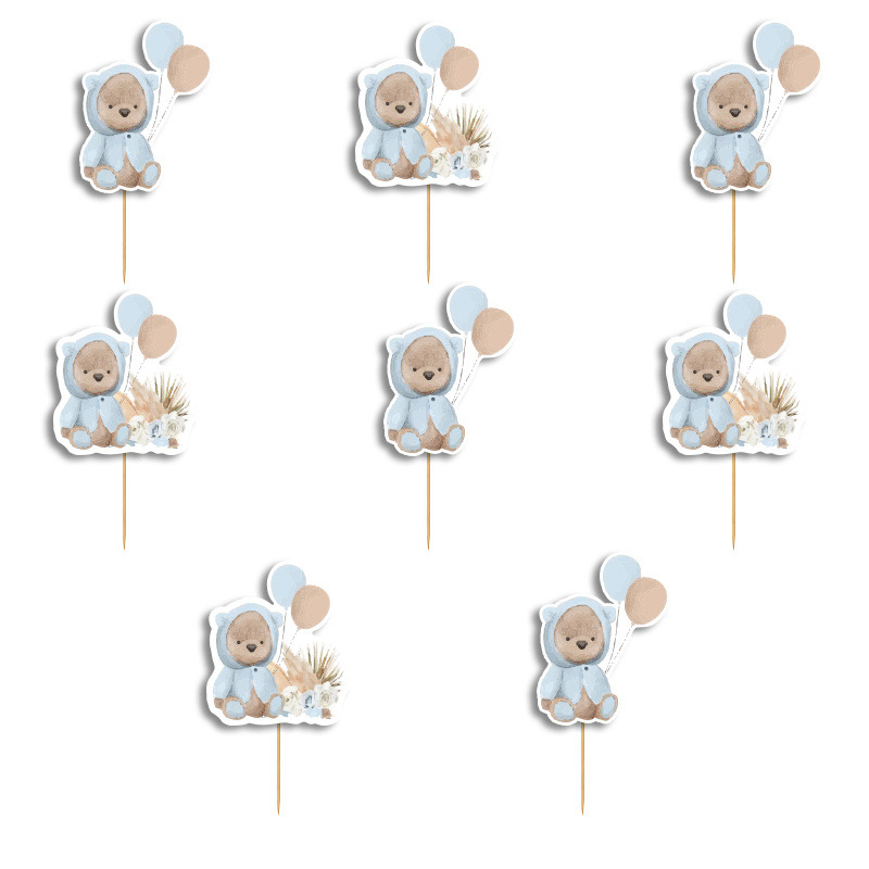 Οδοντογλυφίδες Αρκουδάκι για Αγόρι 5cm / 12τμχ