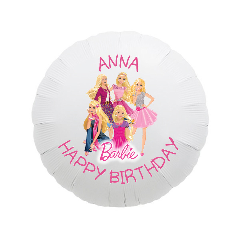 Μπαλόνι Φόιλ Barbie με όνομα κύκλος / 43cm