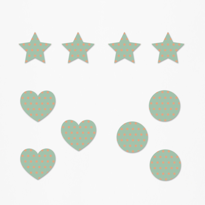 Ξύλινα διακοσμητικά Baby Dino Pattern mix/ 10τμχ(2cm)