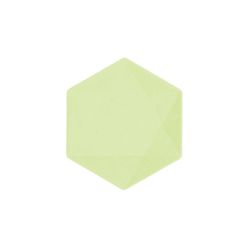 Πιάτα εξάγωνα Vert Decor Green 15.8 x 13.7 εκ - Πράσινο Παστέλ / 6 τεμ