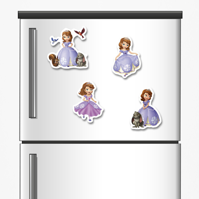 Ξύλινα μαγνητάκια Πριγκίπισσα Σοφία 5cm/ 4τμχ