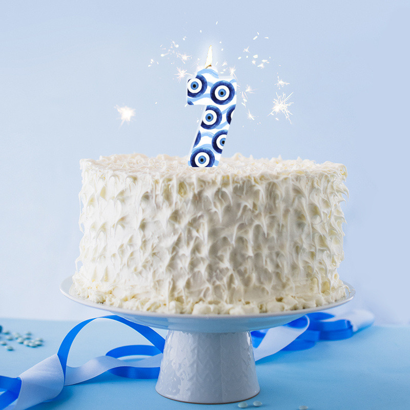 Κερί Νούμερο 7 Μάτι για Αγόρι