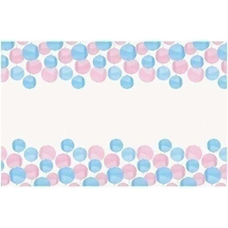 Τραπεζομάντηλο Πλαστικό Baby Shower Gender Reveal / 137 x 213 εκ
