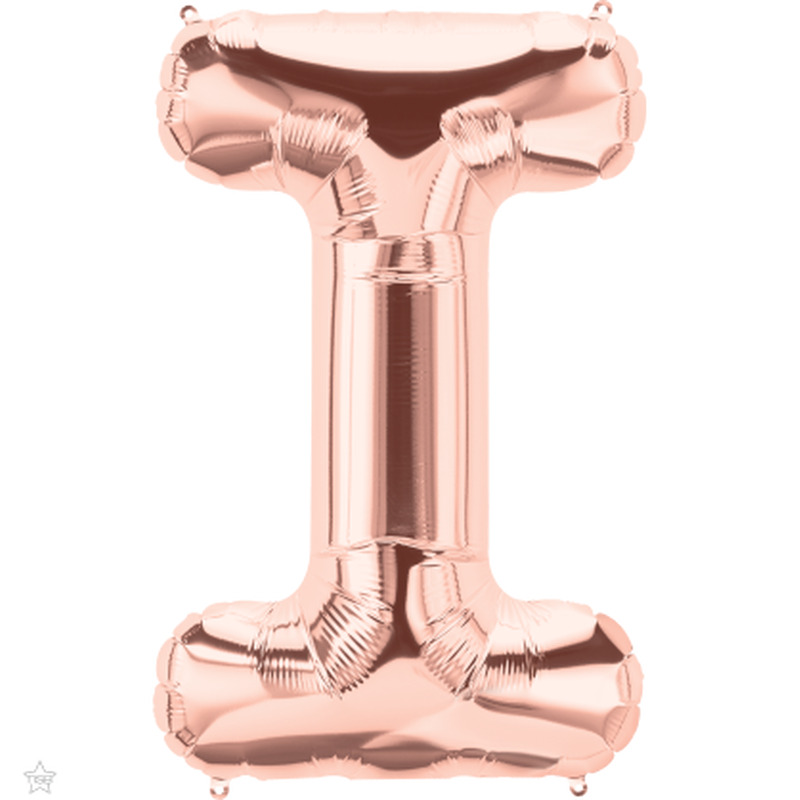 Μπαλόνι Φοιλ Γράμμα  I  Ροζ Χρυσό 34/ 86εκ